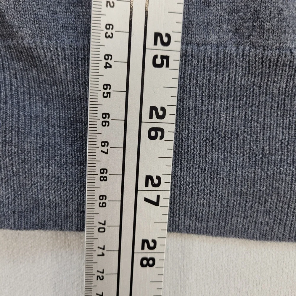 Peter Millar Sweater Mens Medium Gray V-Neck Crown Soft Merino Wool Silk Blend